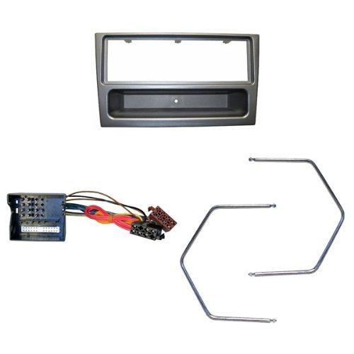 Adaptador de carcasa delantera y trasera para Radio de coche para Opel/OPEL Corsa C, Combo, Agila, Vivaro, Omega B, Astra G, Vectra C, Meriva, ISO; Color plateado