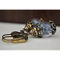 Echte Blüten Vintage Ohrringe