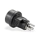 Produktbild rocabo Netzadapter / Stromadapter / Reiseadapter – für die USA und Japan – USA / Japan Stecker auf Schutzkontakt Buchse – genormte Stecker/Buchsen – stabile und sichere Ausführung – Stecker-Typ B – schwarz