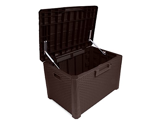 Kissenbox Nevada kompakt Auflagenbox Gartenbox Allzweckbox Sitztruhe 120 Liter (braun) - 6