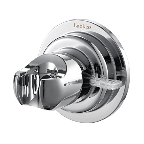labkiss Lk029 Badezimmer Super starken Vakuum Saugnapf Handbrause, Halter & Wandhalterung mit Klebstoff 3 m Stick Disc, kein, robuster, feuchtigkeitsfest, wasserdicht, wiederverwendbar, chrom-Finish