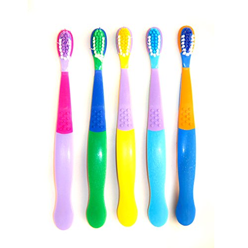 Hygiene Kids Toothbrush Set - With Non Slip Easy Grip Handles & Fine Bristles