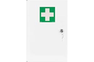notlok Safety Work Armoire à Pharmacie à Suspendre, avec 3 Compartiments, Armoire à médicaments, Premiers Secours, Armoire à Pharmacie, 2 clés pour Le Stockage des médicaments à l'abri des Enfants