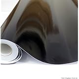 Könighaus 3,62€/m2 Schwarz Glanz Autofolie 500 x 152 cm blasenfrei mit Anleitung
