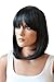 PRETTYSHOP Fashion Lady Wig Short Hair BOB PAGE Heat-Resistant Likes Real Human Hair (jet black)