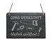 Produktbild Schiefertafel « OPAS WERKSTATT - täglich geöffnet » mit Motiv WERKZEUG - das ideale Geschenk für Opa - Türschild Dekoration Wanddeko