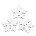 Produktbild WINGONEER 200pcs hölzerne weiße Schneeflocke Knöpfe Verschönerungen Nähen Handwerk Scrapbooking