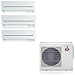 Produktbild MITSUBISHI Kit-SF15VA +-SF20VA + MSZ-SF35VE Fixed trialsplit Wärmepumpe 5000 + 7000 + 12000 BTU/h Energie A + + Weiß