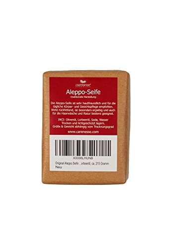 Original Aleppo Seife Klassik, 85% Olivenöl 15% Lorbeeröl, ca. 200 Gramm - 4