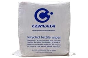 AUTO RAE-CHEM White 100% Cotton Rich Sheeting Rags - Low Linting 10kg