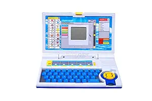 esnipe mart 20 activities & games fun laptop notebook computer toy for kids-Blue