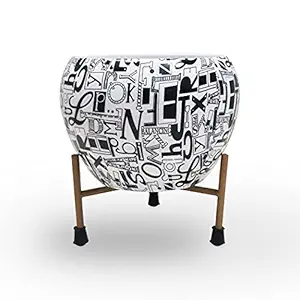 Luminor Metal Designer 5 inches Wide Designer Meena Flower planters Small pots with Stand for Indoor Plants (Black, 15 by 15)