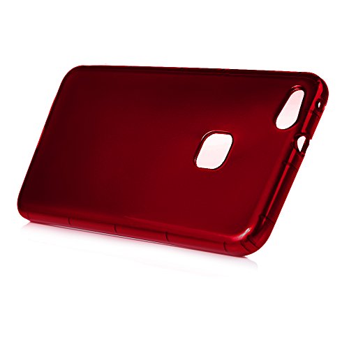 Huawei P10 Lite Silikon Case Huawei P10 Lite Handyhülle YOKIRIN Premium Relief Flexible TPU Silikon Case Schutzhülle Weich Cover Handytasche Etui Handycase Slim Fit Rutschfest Kratzfest Silikonhülle Rote - 4