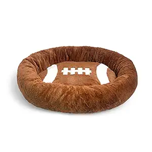 TONBO Soft Plush Small Cute and Cozy Dog Cat Bed, Washer and Dryer Friendly (Football)