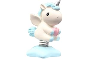 AMOSFUN Home Accessories Car Dashboard Ornaments Shaking Head Nodding Toy Desktop Decorative Auto Adornment Accessories Christmas Favor (Sky-Blue) Home Decor