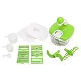 Slings 14 pcs Manual Food Processor - Chopper, Blender, Atta Maker, Dough Kneader - Green RS.395 (74.00% Off) - Amazon