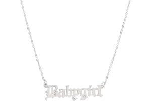 Holibanna Babygirl Necklace Silver Personalized Words Clavicle Chain Choker for Girls Women Jewelry Gift