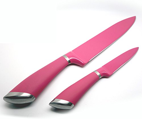 Kuuk 20cm Kochmesser Pink – Hochwertiger Edelstahl für den professionellen Einsatz geeignet – Inklusive Kostenloses Schälmesser – Lebenslange Garantie von Kuuk - 3