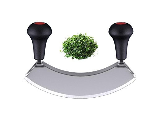 Edelstahl Doppel Wiegemesser Klingenbreite 5cm - Solinger Spitzenqualität