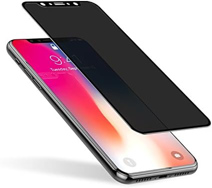 iPhone X Screen protector,PACIFIC iPhone X Privacy Screen protector,iPhone X Privacy Tempered Glass Anti-Spy [3D Curved] [Case Friendly] Film Screen Protector For Apple iPhone X (Anti-Spy)