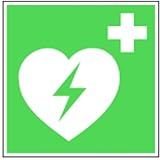  Schild Alu Automatiesierter Externer Defibrillator langnachleuchtend D-E017 200x200mm