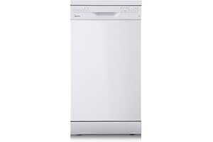 Midea SF 3.45NW PRO Geschirrspüler 45 cm Freistehend und Unterbaufähig, 9 Maßgedecke, Spülmaschine mit WLAN, 5 Programme, Höh