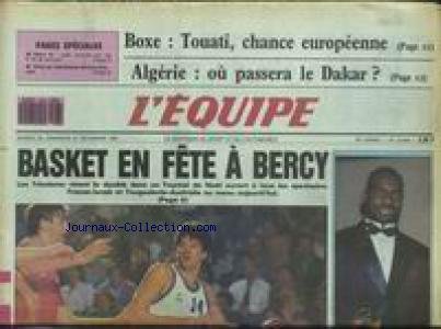 EQUIPE (L') [No 12949] du 26/12/1987 - BOXE - TOUATI CHANCE EUROPEENNE - ALGERIE - DAKAR - BASKET EN FETE A BERCY. gratuit