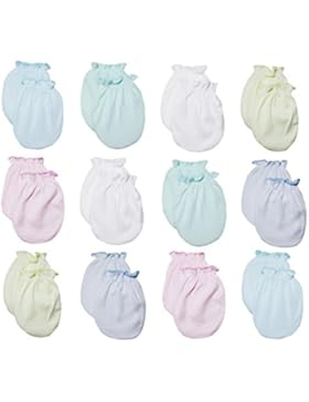 Lucky Lucky Baby Jungen Mädchen Handschuhe, No Scratch Fäustlinge 100% Baumwolle 6/12Paar