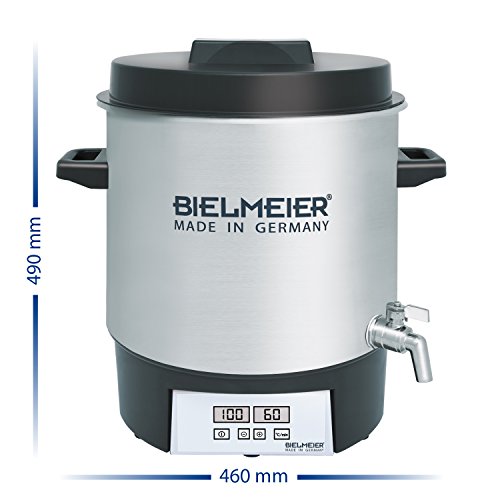 Bielmeier 411100 Einkochautomat Digital mit Auslaufhahn aus Volledelstahl BHG 411.1 - 3