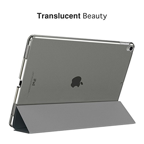 MoKo Hülle für Neu iPad Pro 12.9 2017 – PU Leder Tasche Schutzhülle Schale Smart Case mit Translucent Rücken Deckel, mit Auto Schlaf / Wach Funktion und Stanfunktion für Apple New iPad Pro 12.9 Zoll 2017 Tablet, Space Grau - 5