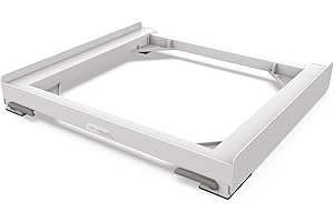 Meliconi Base Wash Evo Base Anti-Vibrazione conRuote, per Spostare Facilmente la Lavatrice o Asciugatrice, con Leve Freno Frontali, Portata 250 Kg, Bianco