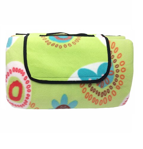 KiKa Monkey Picknickdecke Campingdecke wärmeisoliert Reisedecke Stranddecke Isomatte wasserdicht XXL Größe 200x200 cm (Sonnenblume)