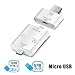 Produktbild tinxi® 3 in 1 Typ-C OTG Card Reader Kartenleser Adapter, USB 3.1 Typ-C, USB 2.0 und Micro-USB-Stecker Male auf SD / TF High Speed Kartenleser OTG, Weiß