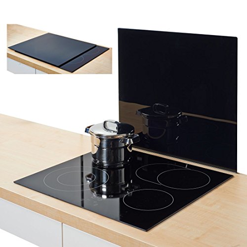 Zeller 26284 Herdblende-/Abdeckplatte, Glas, schwarz - 2
