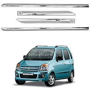 Wheelcore Side Beading/Cladding Chrome Suitable for Maruti Wagon R (2006 to 2009) Type 3 (Set of 4pcs)