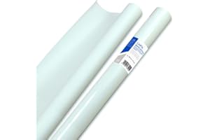 FLORIO CARTA S.P.A. Florio Carta - Rotolo di Carta Kraft Bianca Monolucida da 80 Grammi, Misura 100x5, Ottimo per Imballaggi, Regali e Pacchi Postali