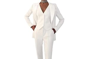 LEADER OF THE BEAUTY Donna 3 Pezzi Ufficio Lady Suit Blazer Vest Pantaloni Business Suit Casual Pantaloni Suit