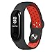 Produktbild BZLine® Armband für Xiaomi Mi Band 3, Ersatz Belüften Sport Weichen Armband Wasserdichtes Mehrfarbiges Handschlaufe für Xiaomi Mi Band 3 Smart Armband Fitness Tracker (Rot)