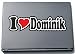 Produktbild INDIGOS UG - Aufkleber - I Love Heart Decal Sticker Laptopskin 297 mm - Ich liebe - I LOVE Dominik - Laptop Netbook Computer - Sticker mit Namen vom Mann Frau Kind