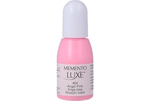 Tsukineko Inker Stamp Ink-15 ml-Pink, Angel Accessories Reinker for Memento Luxe Ink Pads, 15ml