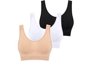 Boolavard The Ultimate Comfort Bra. Seamless Support Comfort Sport Stretch Action Leisure Black White