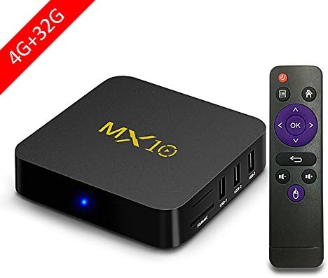 SZHENRY Android TV Box with 4GB DDR4 32GB EMMC Flash RK3328 Quad-Core 64bit Cortex-A53 4K*2K Full HD, HDMI2.0, 3D, H.265, WIFI 2.4Ghz Android 7.1 Smart Set-top Box (4GB Ram + 32GB Rom)