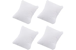 Beebeecraft 4 Coussin de Montre Blanc de 3.15x3cm Petit Coussin en Coton pour Montre Présentoir à Bijoux Coussin pour Bracelet pour Coffret Cadeau