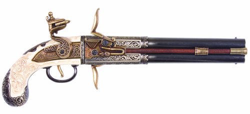 Preisvergleich Produktbild Denix Pistole mit drehbarem Doppellauf – Spielzeugwaffe