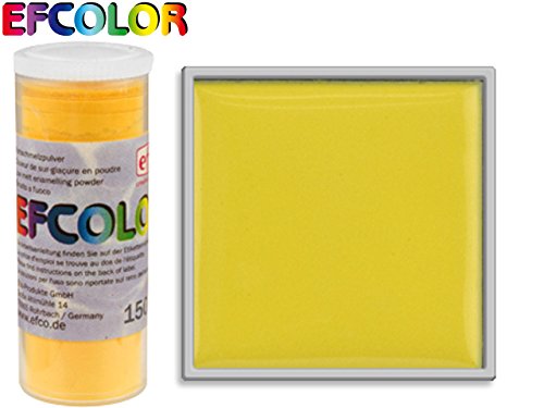 EFCOLOR 10 ml Opaque Low Temperature Enamelling Powder, Golden Yelow