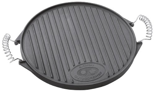 Outdoorchef Gusseisen Grillplatte 420 – Grill-Wende-Platte – Gasgrill Zubehör für Kugelgrill