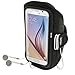 Produktbild igadgitz Wasserabweisend Schwarz Sports Jogging Armband Laufen Fitness Oberarmtasche für Samsung Galaxy S6 SM-G920 & S7 SM-G930