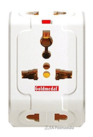 Goldmedal Curve Plus 202042 Plastic Spice 3-Pin 240V Universal Travel Adaptor (White) - Image 3