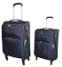 Travel Club USA Dark Blue Set of 2 Pcs. Soft Sided 4 Wheel Trolley Suitcase (20"+24") RS.6599.00