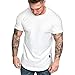 Produktbild Herren Sport T-Shirt Fitness Top Herren Plissee Top T-Shirt Herrenmode Einfarbig Schlank Rundhals Kurzarm Casual T-Shirt Plissee Sweatshirt Herren 2019 Neu Sommer Plissee Slim Gestreiftes T-Shirt Top